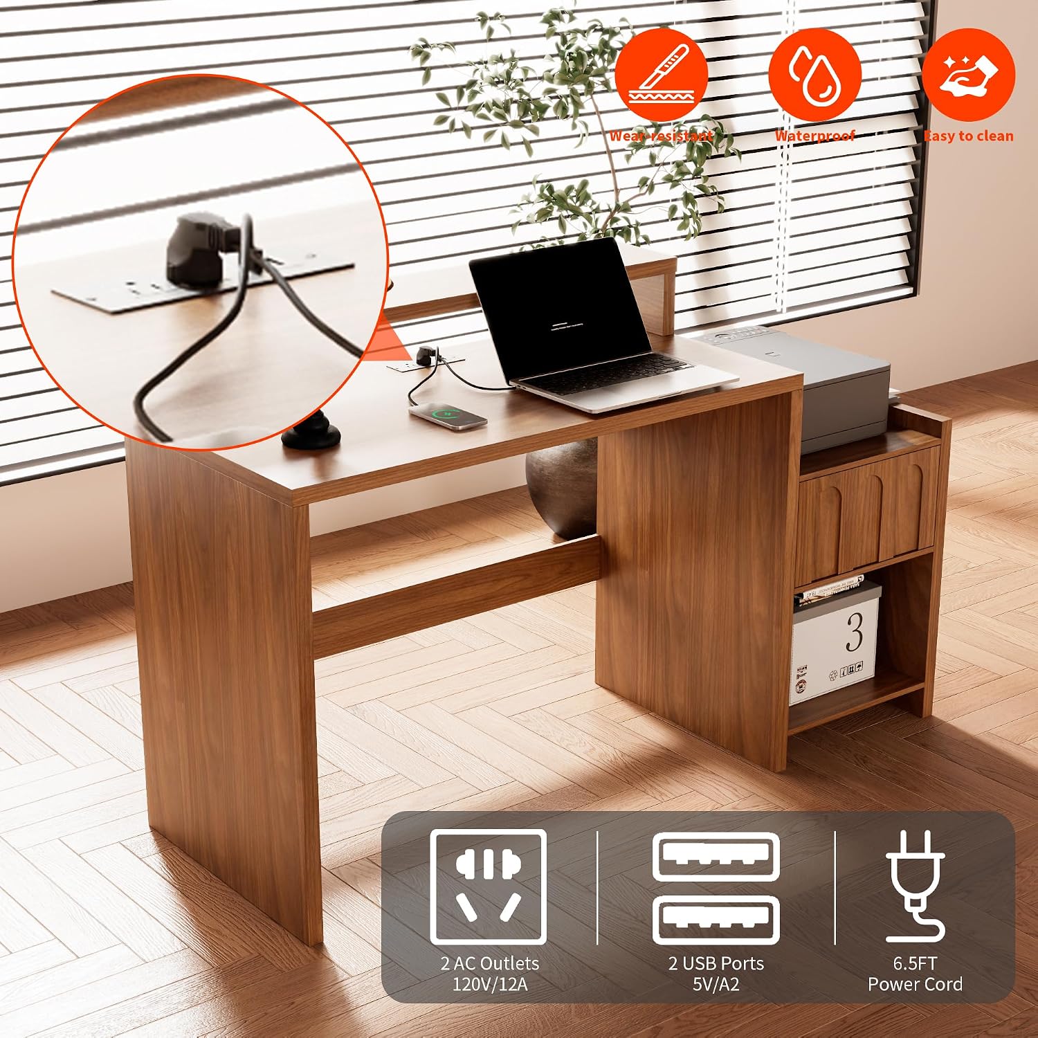 60-дюймовый письменный стол дл – обзор и цена Home Office Work Table